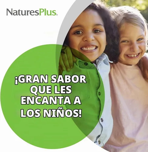 Vista 7 de NaturesPlus Animal Parade Gold Multivitamínico Masticables para niños, sabor a cereza, 60 tabletas masticables en forma de animal, con vitamina D3