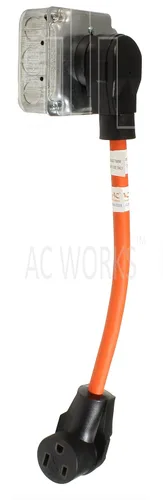 Vista 5 de AC WORKS 10/3 STW 1.5 pies Cable adaptador de soldador 3 clavijas 10-30P enchufe de secadora a 6-50R salida de soldador WD1030650-018