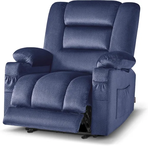 Vista 16 de MCombo Silla reclinable con calor y masaje para sala PR670 (beige)
