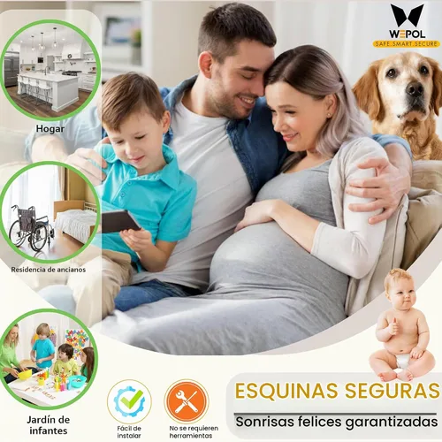 Vista 7 de Protector de esquina de espuma suave para bebé, marco de cama, protectores de esquina color negro, paquete de 4