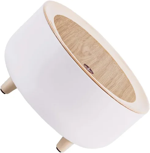 Vista 3 de PHILISENMALL Round Shape Hair Tie Container Box with Lid Portable Large Capacity Small Items Storage Containers Modern Style Space-saving Plastic