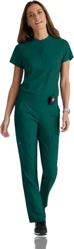 Vista 4 de BARCO Grey's Anatomy - Pantalón médico elástico de elastano para mujer, pantalón médico cónico para mujer