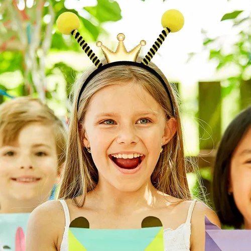 Vista 3 de FRCOLOR 9Pcs Bee Headbands for Party Bee Tentacle Headbands Bee Hair Hoop Tentacle Hair Band Costume Headband for Kids Adult