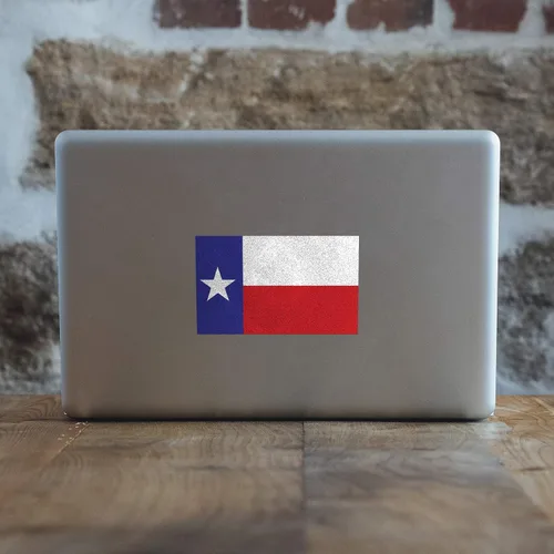 Vista 4 de Paquete de 2 calcomanías de la bandera del estado de Texas, 5 x 3 pulgadas, vinilo de alta calidad PD349