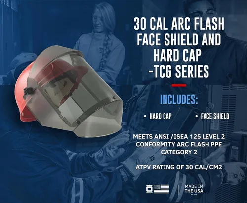 Vista 2 de OBERON Protector facial Arc Flash - 30 CAL - Tapa dura - TCG SERIES