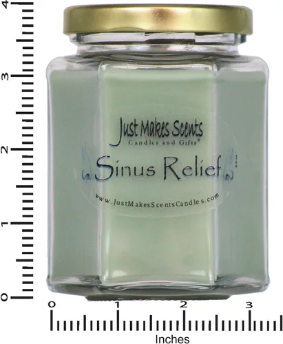 Vista 4 de Paquete de 3 velas de soja mezcladas perfumadas con alivio sinusal con alcanfor y eucalipto (8 onzas)