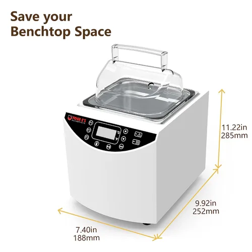 Vista 6 de 4E's USA Baño de agua - Baño de agua eléctrico digital de laboratorio de 2 litros con control preciso de temperatura, doble función de seguridad
