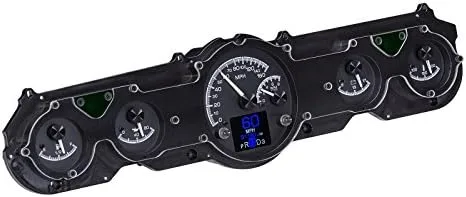Vista 2 de Dakota Digital 65 66 Ford Mustang - Kit de medidores personalizables, color negro HDX-65F-MUS-K