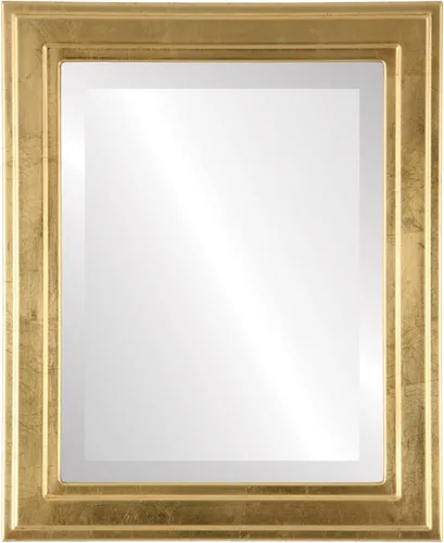 Vista 30 de OVALCREST Espejo de pared biselado rectangular para decoración del hogar, estilo Wright - Oro champán - Dimensiones exteriores de 16 x 20 pulgadas