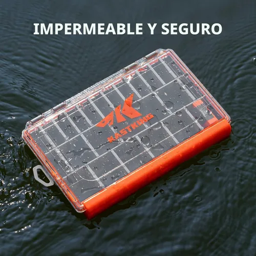 Vista 2 de KastKing HyperSeal Caja de aparejos de pesca impermeable, bandejas impermeables 3600 y 3700, organizador con divisores removibles, caja de señuelos