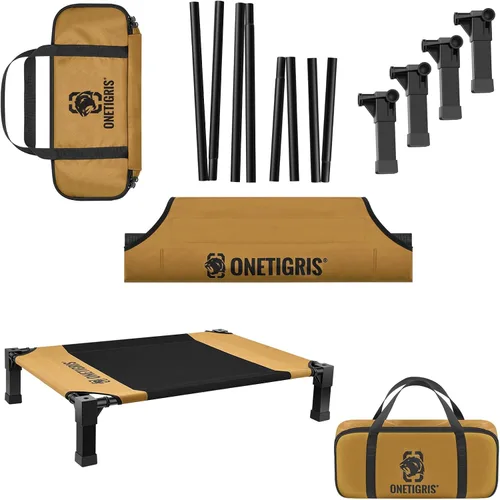 Vista 6 de ONETIGRIS Cama elevada para perros, cama elevada para perros medianos y grandes, para interiores y exteriores, camas elevadas para perros con malla