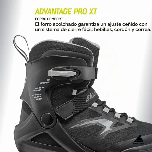 Vista 3 de Rollerblade Men's Advantage Pro XT Black/Silver Skates