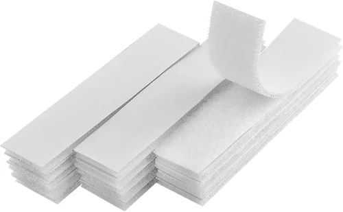 Vista 14 de Melsan Tiras de gancho y bucle de 1 x 4 pulgadas con adhesivo, 15 juegos, cinta de montaje adhesiva fuerte para uso doméstico u oficina, en lugar