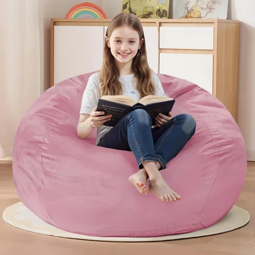 Vista 41 de Homguava - Sillón puff de 3 pies Sillón estilo puff grande de 3 pulgadas con relleno de espuma viscoelástica, sofá suave con funda de terciopelo