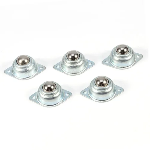 Vista 6 de Metal Iron Steel Universal Transfer Bearing Ball Roller Mounted Ball 2 Holes Conveyor Roller for Transmission System 5 PCS