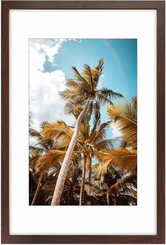 Vista 84 de Frametory, Marco de fotos de 11 x 14 pulgadas con paspartú para fotos de 8 x 10 pulgadas, moldeado ancho de vidrio de alta definición, accesorios