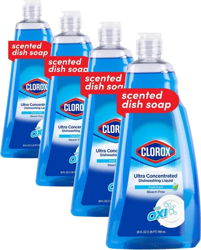 Vista 7 de Clorox Jabón para platos ultra concentrado con OXI, flor de manzana, 26