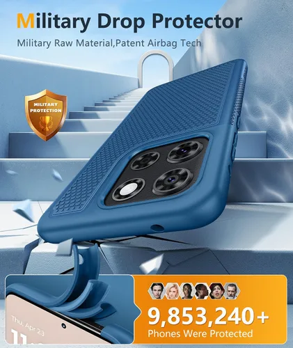Vista 632 de FNTCASE Funda para iPhone 17 Pro: Fundas delgadas translúcidas de color azul claro compatibles con MagSafe, protección completa de la cámara
