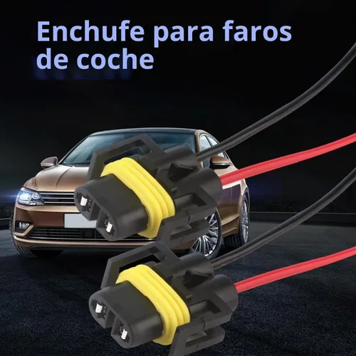 Vista 6 de Kewucn 2 piezas H8/ H9/ H11 adaptador hembra para coche, arnés de cableado, conectores de cable, universal para faros o luces antiniebla, arnés