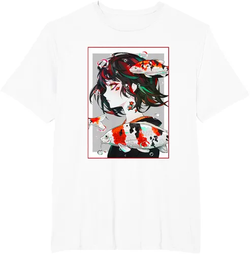 Vista 13 de Camiseta de anime anime japonés estético Otaku Negro