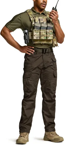 Vista 3 de CQR Men's Tactical Pants, Water Resistant Ripstop Cargo Pants, Lightweight EDC Work Hiking Pants, Outdoor Apparel