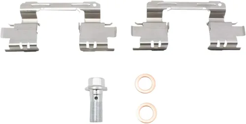 Vista 4 de TRQ Kit de pastillas de freno delantero y rotor, pinza de freno, kit químico, pastillas de freno, rotor de freno, cerámica premium, revestimiento G
