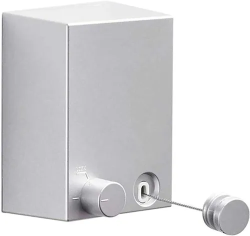Vista 7 de Youngine Tendedero retráctil para interiores y exteriores, para colgar en la pared, con cuerda de acero de 13.8 pies, colgador de cuerda ajustable