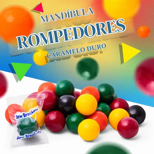 Vista 4 de Jawbreakers - Caramelos duros Bolsa de 1 libra – Aprox. 75 unidades Surtido con sabor a frutas