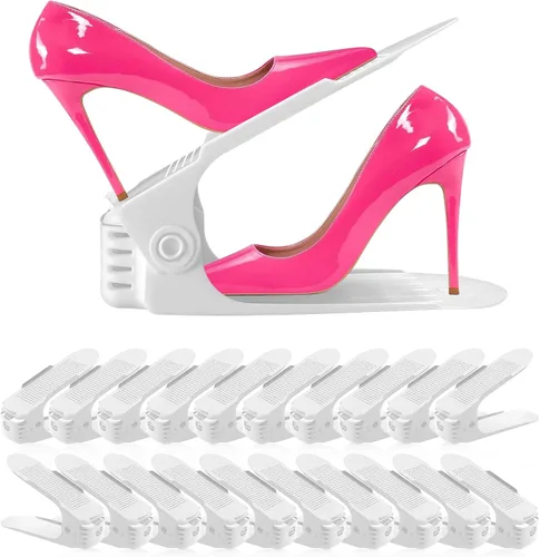 Vista 12 de NVGSN Organizador de ranuras para zapatos, paquete de 12 - Organizadores de zapatos para un par de zapatos, ahorradores de espacio para zapatos