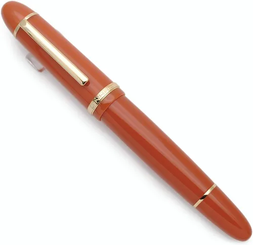 Vista 23 de Pluma estilográfica Jinhao X159 (Plumín EF 0.38mm, verde aguacate con clip dorado)