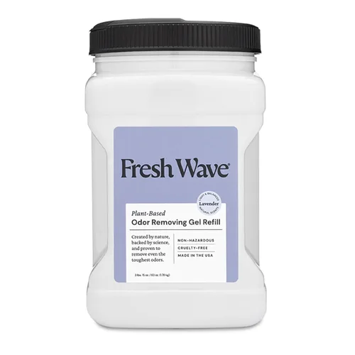 Vista 2 de Fresh Wave Recambio de gel eliminador de olores de lavanda, 63 onzas. Absorbedores de olores más seguros para el hogar, eliminador de olores natural