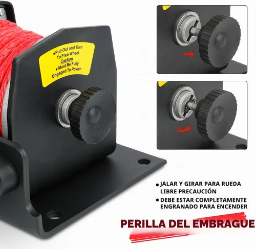 Vista 4 de XPV AUTO 2500lbs Cabrestante Eléctrico de 12V Cuerda Sintética de Nylon para Remolque de ATV UTV Barco Remolque