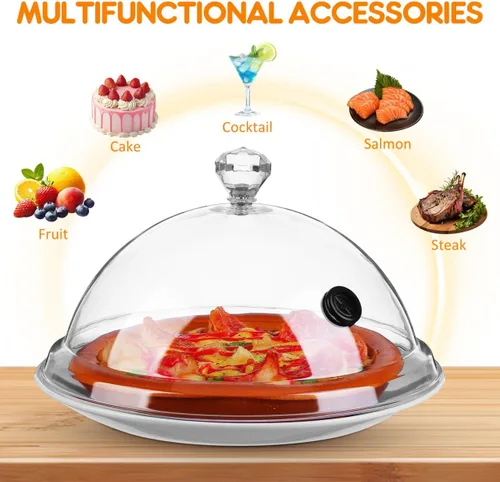 Vista 2 de Hemoton 2pcs cúpula de plástico para platos, vasos, cuencos, infusor Cloche, infusor accesorio tapa