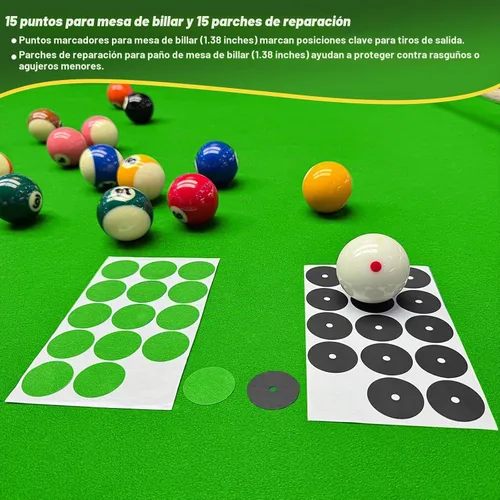 Vista 8 de Kit de limpieza de mesa de billar: juego completo de mantenimiento de 10 piezas