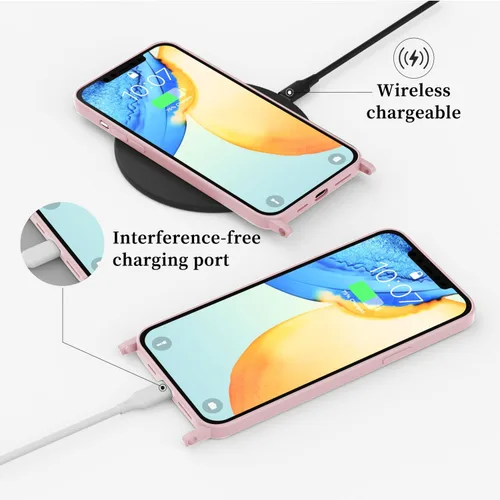 Vista 18 de Funda compatible con iPhone 8 Plus, iPhone 7 Plus/6 Plus/6S Plus con cordón, funda cruzada para iPhone con correa ajustable de silicona para iPhone