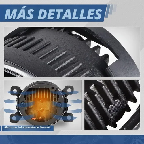 Vista 6 de Auto Dynasty Proyector LED completo, luces antiniebla compatibles con Ford Lincoln Frontier Pilot Subaru Jaguar 2004-2022, lámparas antiniebla