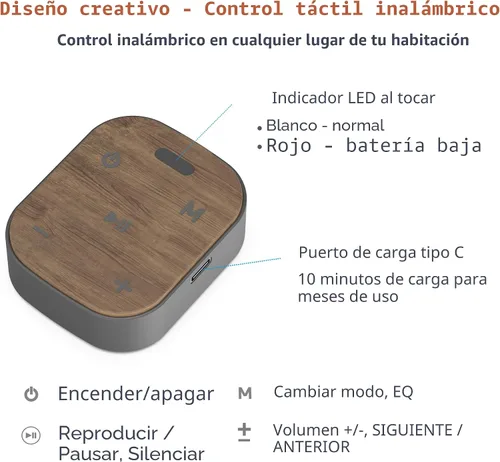 Vista 3 de KEiiD Altavoces Bluetooth para computadora con cápsula de control táctil inalámbrica para PC, portátil/escritorio, altavoces estéreo inalámbricos