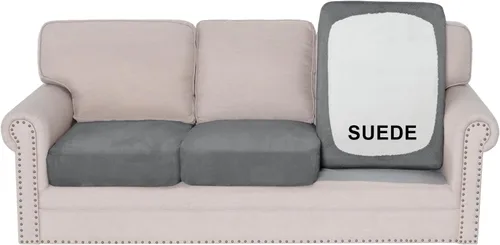 Vista 7 de H.VERSAILTEX Funda de asiento de gamuza elástica para sala de estar, fundas de sofá aptas para mascotas, fundas de sofá gruesas y suaves, lavables
