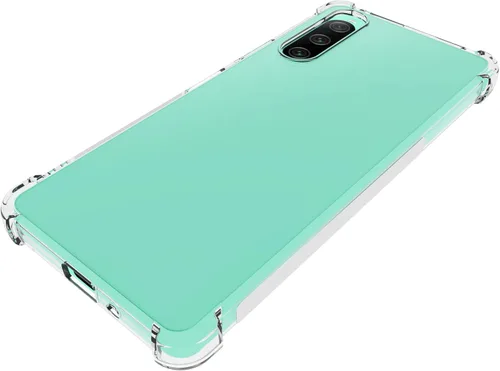 Vista 5 de USTIYA Funda para Sony Xperia 10 V Clear TPU Cuatro Esquinas Cubierta Protectora Transparente Suave