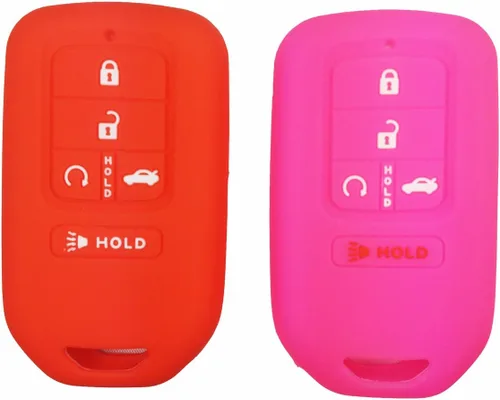 Vista 12 de 2 piezas Coolbestda - Estuche protector de silicona completa para llave de coche con control remoto de 5 botones para Honda Civic Accord Pilot CR-V