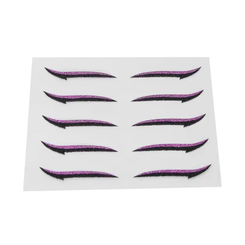 Vista 7 de Brrnoo Calcomanías reutilizables con purpurina, adhesivo para maquillaje de ojos de mujer, calcomanías autoadhesivas para bodas, fiestas de baile