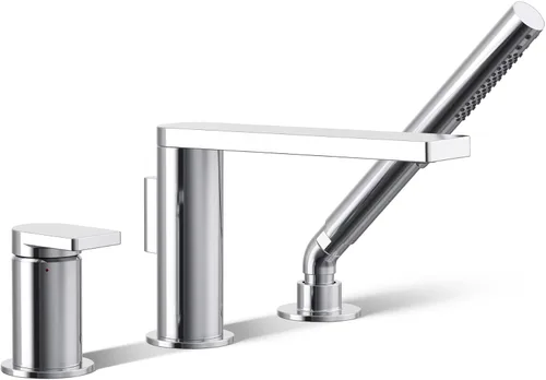 Vista 13 de KOHLER 73078-4-BL Composed™ Grifo de baño monomando para montaje en cubierta con ducha de mano, negro mate Mate negro