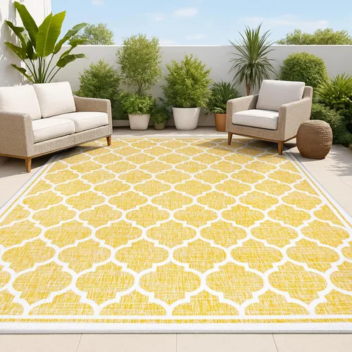 Vista 16 de JONATHAN Y Tapete marroquí con diseño enrejado para interiores y exteriores, 2 x 8 pies, marrón/beige, tejido texturizado de trébol para patio