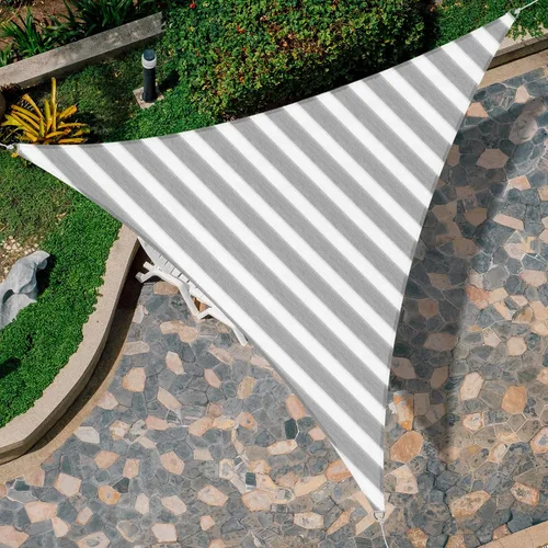 Vista 12 de Toldo Vela Triangular de Sombra 2'x2'x2' Toldo Resistente a los Rayos UV Cubierta para Patio Exterior Pérgola Patio Trasero Terraza Jardín Porche