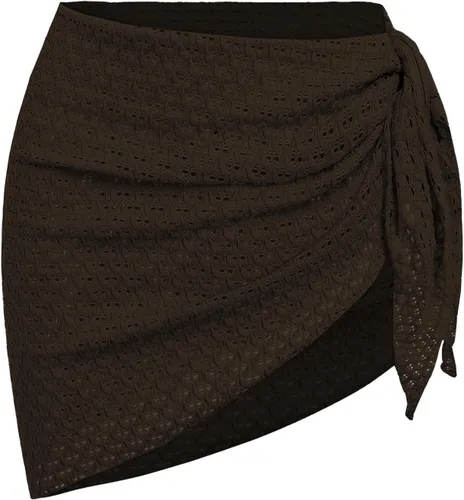 Vista 69 de ZAFUL - Pareo de mujer, pareo de playa, pareo transparente para bikini, pareo de gasa para traje de baño 0- Café