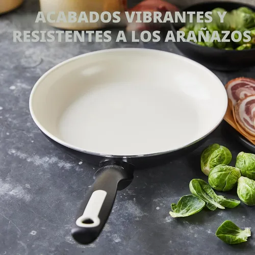 Vista 8 de GreenPan Rio Healthy Ceramic - Sartén antiadherente de 10 pulgadas, sin PFAS, apta para lavavajillas, color negro