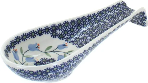 Vista 6 de Blue Rose Polish Pottery Blue Violet - Soporte para cuchara mediano