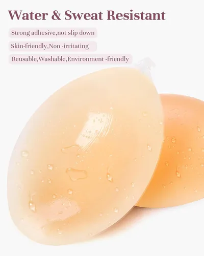 Vista 3 de Sticky Bra Push Up, Adhesive Bras,Backless Silicone Bra for Women with Nipple Covers