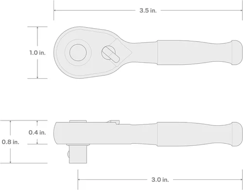 Vista 7 de TEKTON Trinquete de liberación rápida corto y grueso de 1/4 pulgadas x 3 pulgadas SRH11003