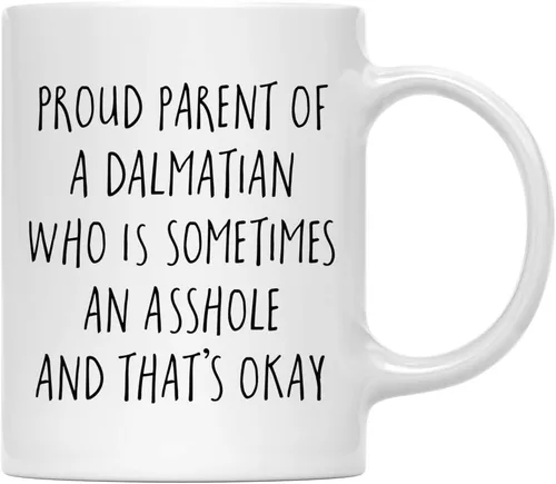 Vista 30 de Andaz Press Funny Dog - Taza de café de 11 onzas, regalo de broma, orgulloso padre de un afenpinscher que es a veces un gilipollas y eso está bien